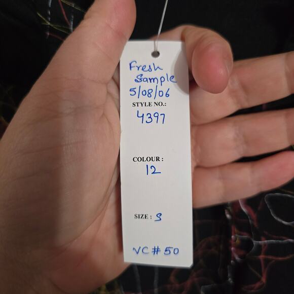 Chaudry KC 3/4 Sleeve Button-Up Artsy Abstract Size Small - Picture 3 of 4